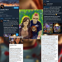 Academy Awards Nominee & WSOP Woman's Champion Jennifer Tilly/ Commenting on my artwork!