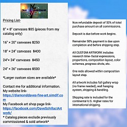 DDFA's pricing guide. As of 10/17/2025 all prices have risen by $50 due to economic instability We accept SQUARE CREDIT (DEBIT) CARD SYSTEM, ZELLE, & PAY PAL